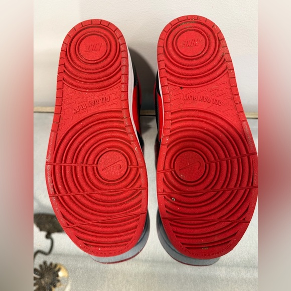 Nike Kids' Court Borough Mid 2 - Red and Black, Size 2Y, Unisex- worn once! - Picture 13 of 16